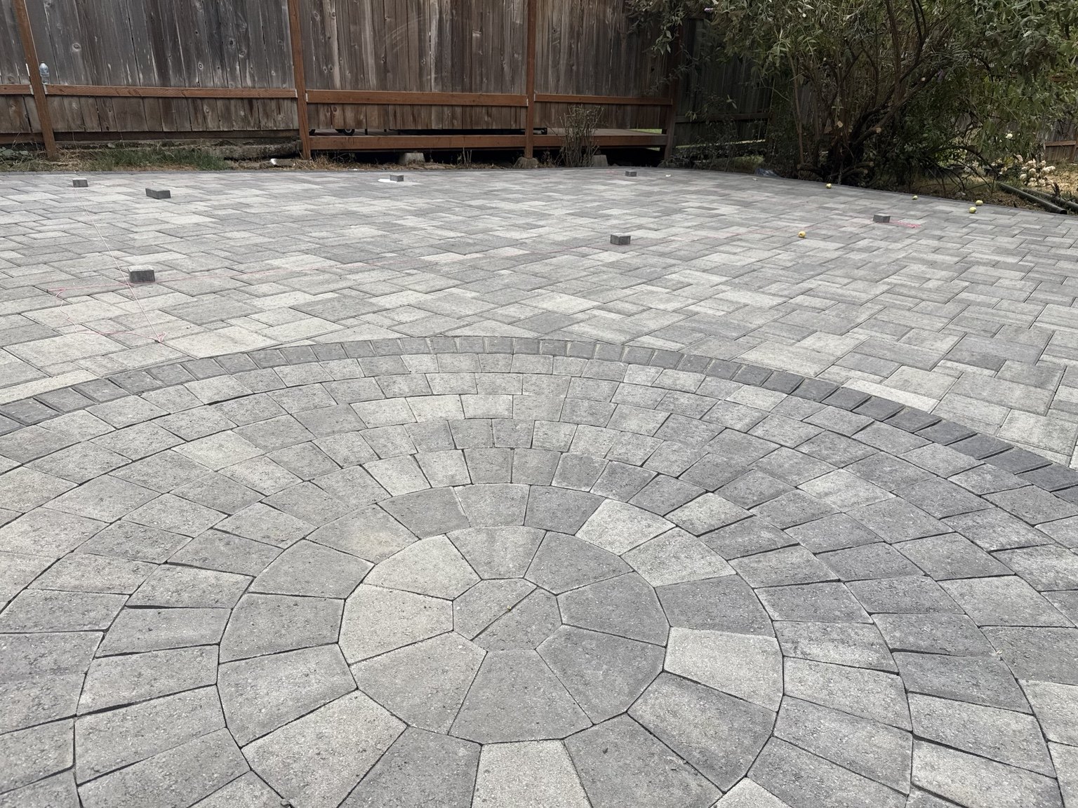 AM Hardscape project: Circular paver inlay — installation detail