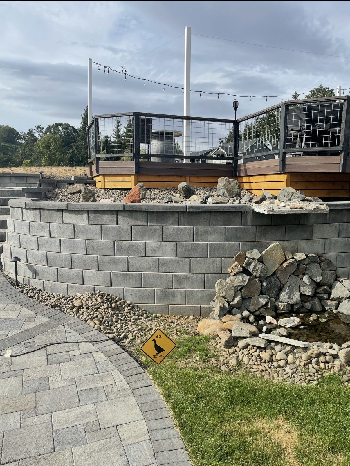 AM Hardscape project: Block retaining wall